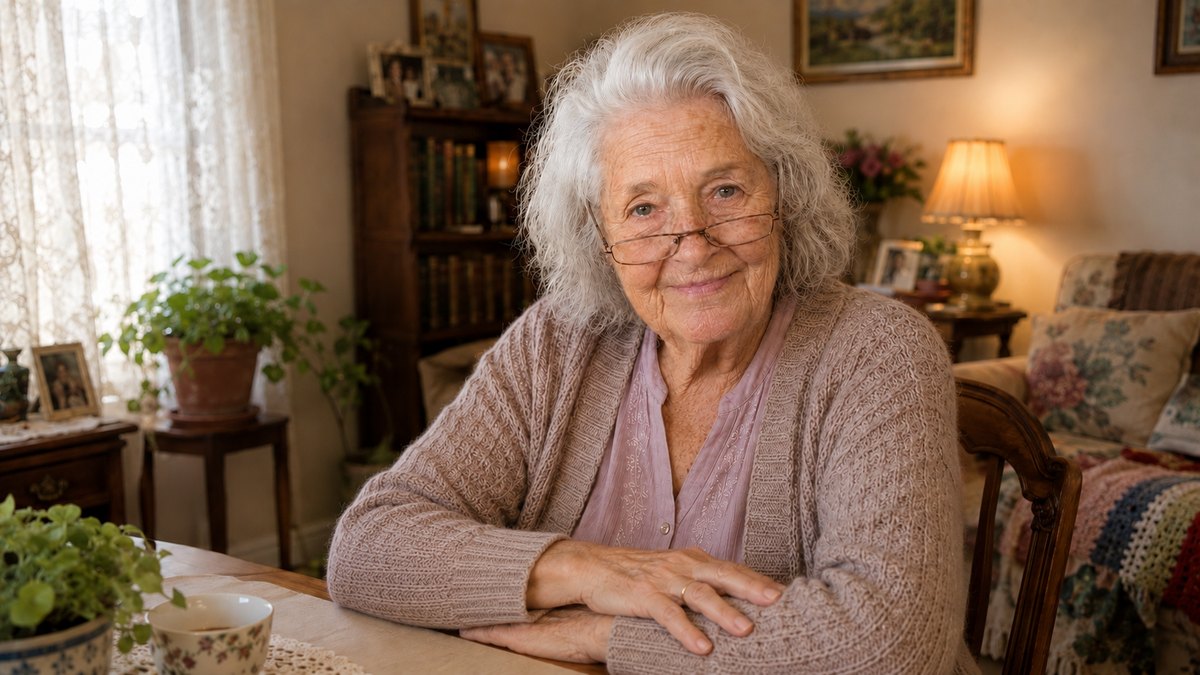 Annie Hemingway smiling at home
